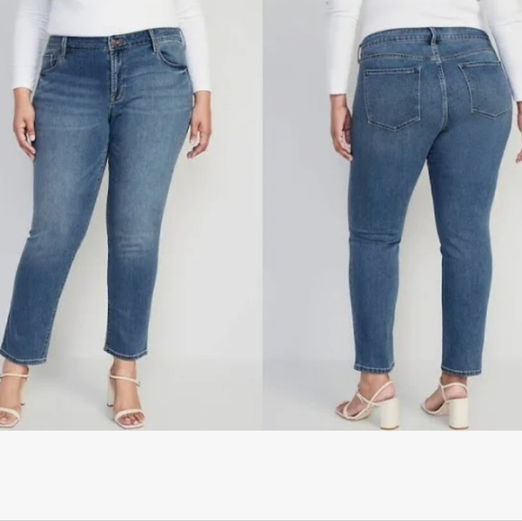 Old Navy Power Slim Straight Mid Rise Crop Jeans - Picture 12 of 12